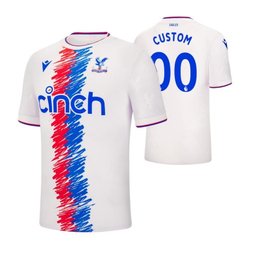 Custom Crystal Palace 2022-23 Away White Jersey