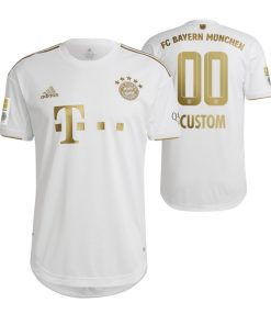 Custom Bayern Munich 2022-23 Away White Jersey