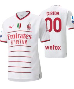Custom AC Milan 2022-23 Away White Jersey