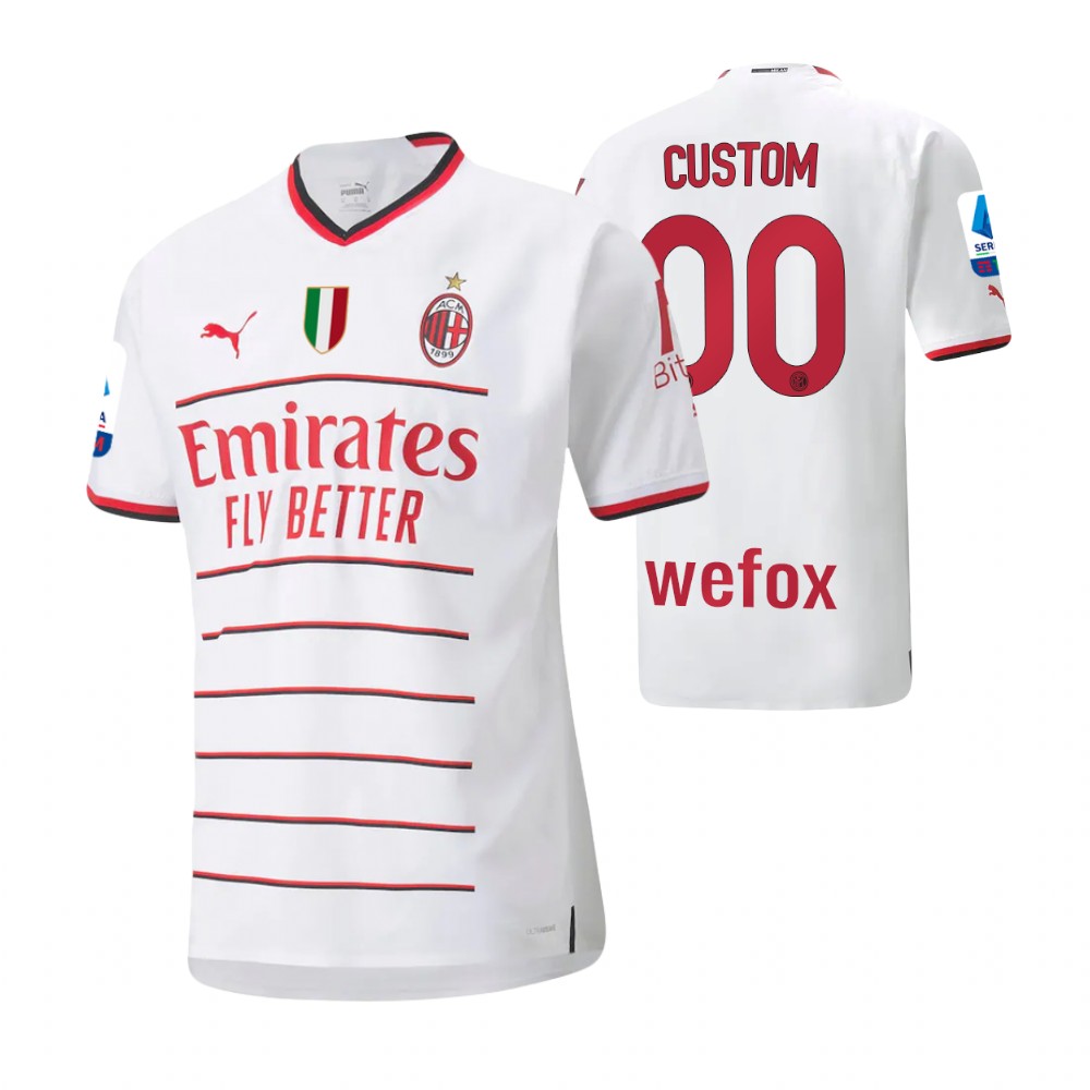 Custom Ac Milan 2022-23 Away White Jersey - Heretro.com