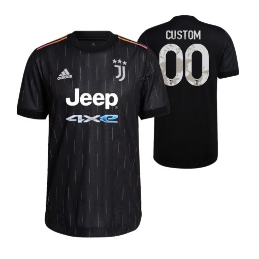 Custom Juventus Black 2021-22 Away Jersey