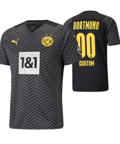 Custom Borussia Dortmund 2021-22 Away Jersey Black