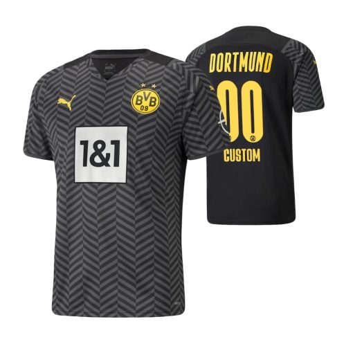 Custom Borussia Dortmund 2021-22 Away Jersey Black