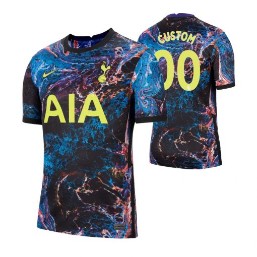 Custom Tottenham Hotspur 2021-22 Away Jersey Black