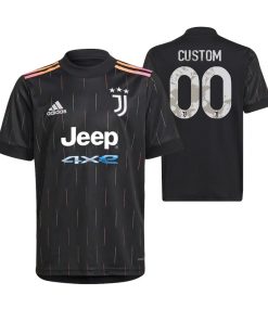 Custom Juventus 2021-22 Away Jersey Black