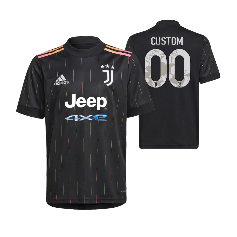 Custom Juventus 2021-22 Away Jersey Black - Heretro.com