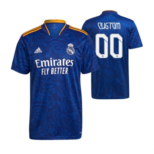 Custom Real Madrid 2021-22 Away Jersey Blue