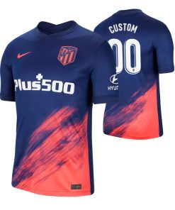 Custom Atletico de Madrid 2021-22 Away Jersey Blue