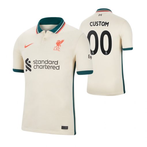 Custom Liverpool 2021-22 Away Jersey Tan