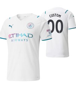 Custom Manchester City 2021-22 Away Jersey White