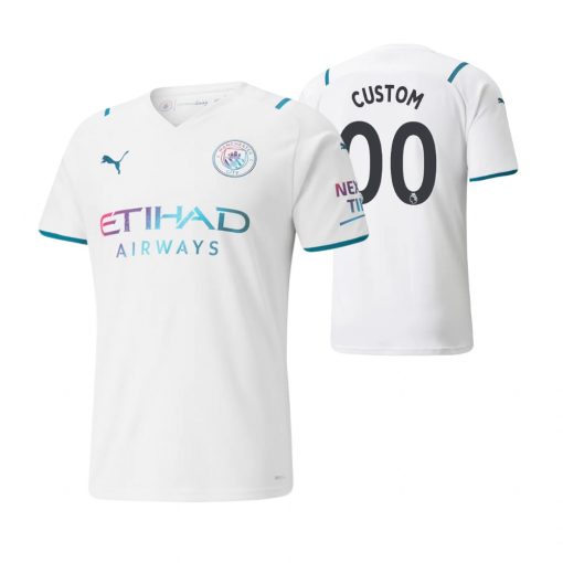 Custom Manchester City 2021-22 Away Jersey White