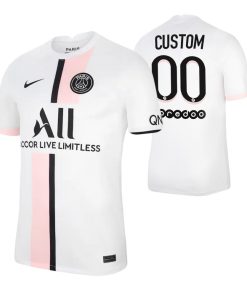 Custom Paris Saint-Germain 2021-22 Away Jersey White