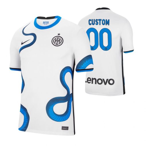 Custom Inter Milan 2021-22 Away Jersey White