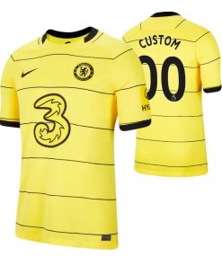 Custom Chelsea 2021-22 Away Jersey Yellow