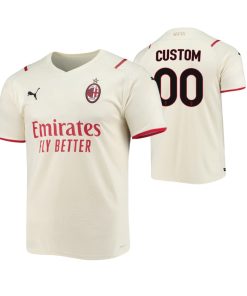 Custom AC Milan 2021-22 Away Stadium Jersey White
