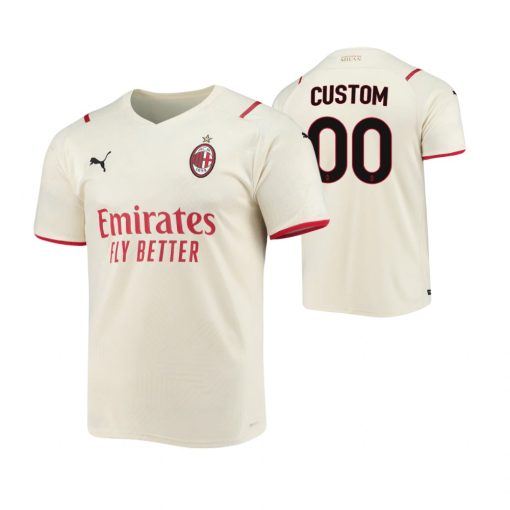 Custom AC Milan 2021-22 Away Stadium Jersey White