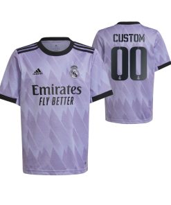 Custom Kids Real Madrid Purple 2022-23 Away Jersey