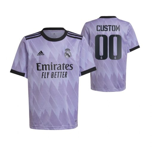 Custom Kids Real Madrid Purple 2022-23 Away Jersey