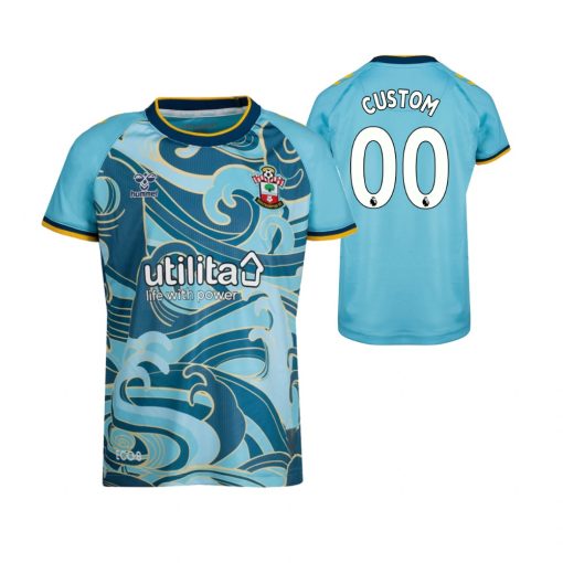 Custom Kids Southampton Teal 2022-23 Away Jersey