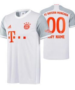 Custom Bayern Munich Gray 2020-21 Away Short Sleeve Jersey