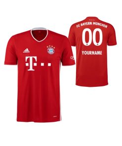 Custom Bayern Munich 2020-21 Home Red Short Sleeve Official Jersey