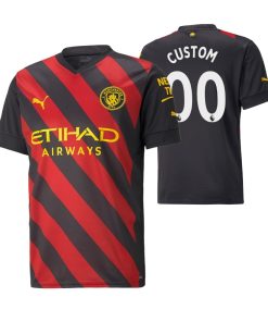Custom Manchester City 2022-23 Away Jersey Black