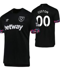 Custom West Ham United 2022-23 Away Jersey Black