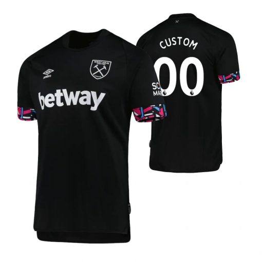 Custom West Ham United 2022-23 Away Jersey Black