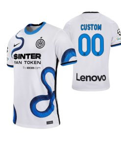 Custom Inter Milan 2021-22 Champions League Away Jersey White