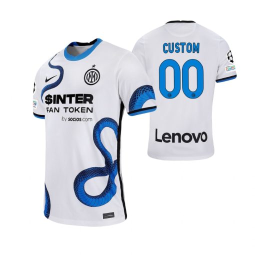 Custom Inter Milan 2021-22 Champions League Away Jersey White