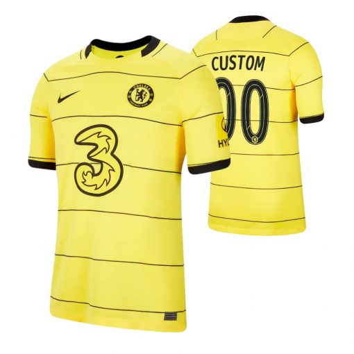 Custom Chelsea Champions Of Europe Away Jersey Yellow