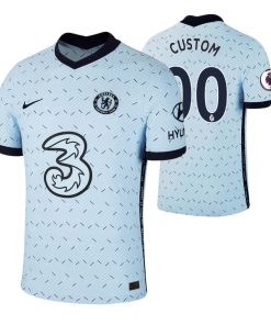 Custom Chelsea Light Blue 2020-21 Away Short Sleeve Jersey