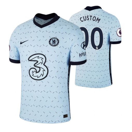 Custom Chelsea Light Blue 2020-21 Away Short Sleeve Jersey