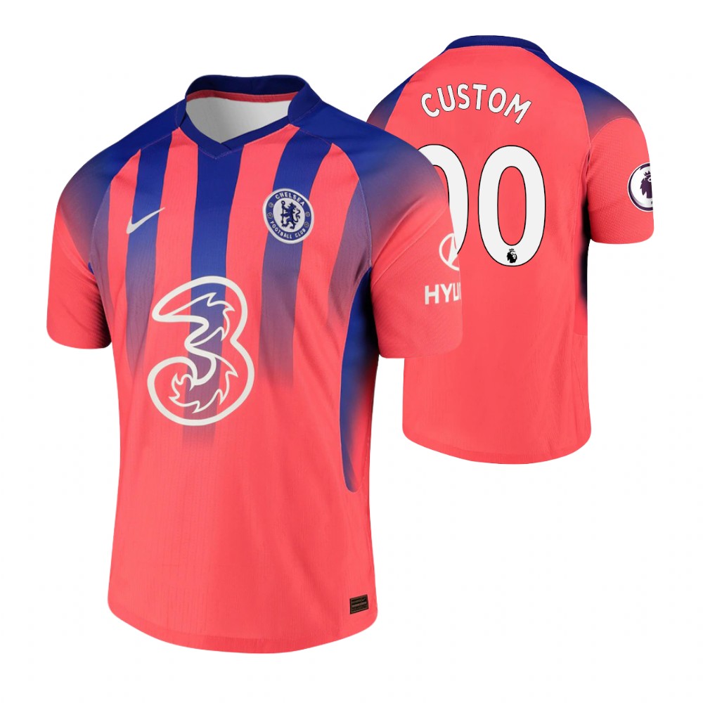 Customize Name Number Chelsea Pink 2020-21 Third Breathe Jersey ...