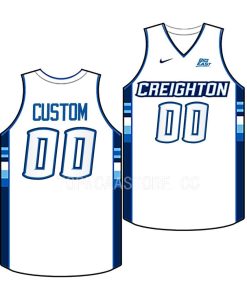 Custom Creighton Bluejays White College Basketball Jersey 2022-23