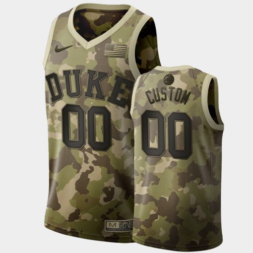 Custom Duke Blue Devils Desert Camo 2019 Salute To Service Jersey NCAA Basketball