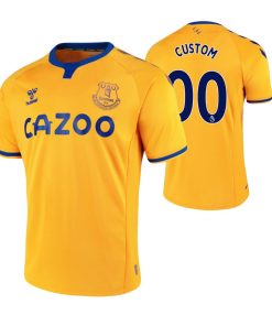 Custom Everton Yellow 2020-21 Away Short Sleeve Jersey