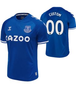 Custom Everton Blue 2020-21 Home Short Sleeve Jersey