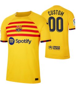 Custom Barcelona 2023 Fourth Yellow Jersey