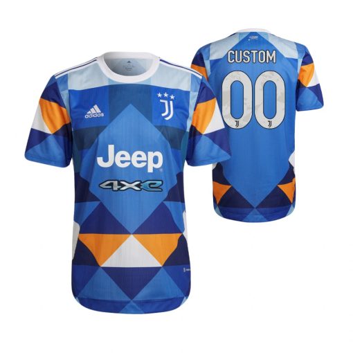 Custom Juventus 2021-22 Fourth Jersey Blue