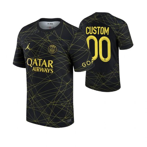 Custom Paris Saint-Germain 2023 Fourth Jersey Black