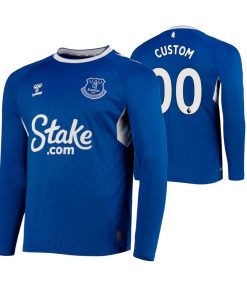 Custom Everton 2022-23 Home Blue Long Sleeve Jersey