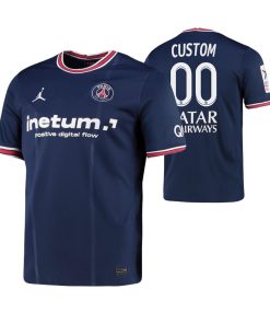 Custom Paris Saint-Germain 2021-22 Home Handball Jersey Blue