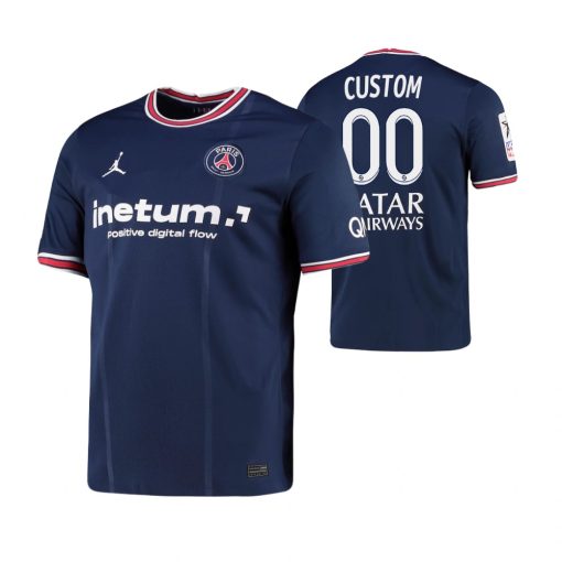 Custom Paris Saint-Germain 2021-22 Home Handball Jersey Blue