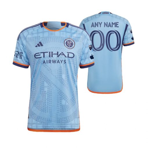 Custom New York City 2023-24 Home Light Blue Jersey