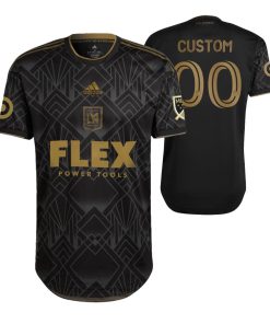 Custom Los Angeles FC 2022 Home Black Jersey