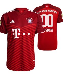 Custom Bayern Munich Red 2021-22 Home Jersey