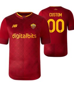Custom AS Roma 2022-23 Home Red Elite Jersey