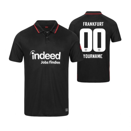 Custom Eintracht Frankfurt 2021-22 Home Jersey Black