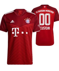 Custom Bayern Munich 2021-22 Home Jersey Red